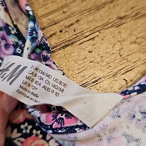 H&M girlsfloral Dress size 8/10 - Picture 5 of 7